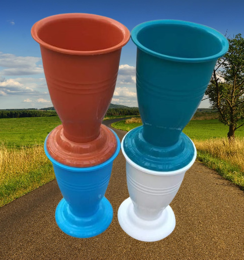 Picture of Tulip Planter with tray( 4 Pcs  Set MIX COLER )