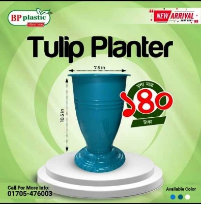 Picture of Tulip Planter with tray( 4 Pcs  Set MIX COLER )