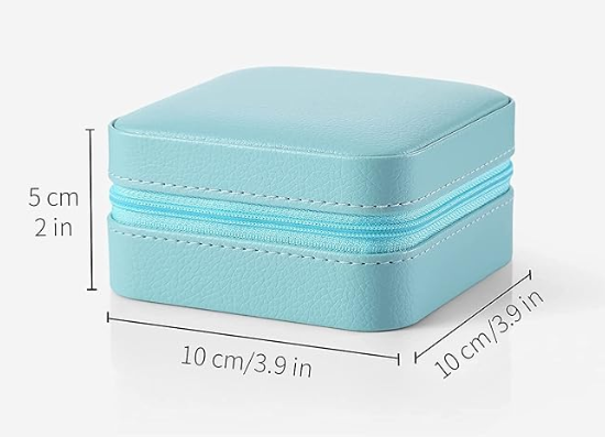 Picture of Jewelry Organizer, Mini Jewelry Box for Women and Girls, Portable Jewellery Storage Holder, Boxes Gifts for Rings Earrings Necklace Bracelet Bangle
