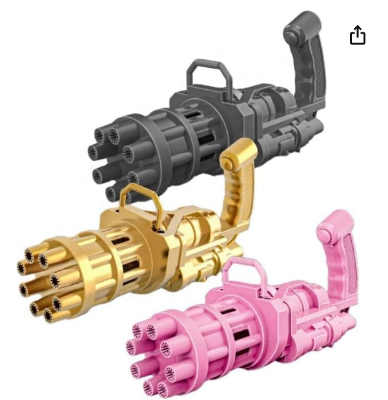 Picture of Bubble Gun, Bubble Machine for Toddlers with Bubble Water, 8-Hole Electric Bubbles Gun for Toddlers Toys, New Gatling Bubble Machine Outdoor Toys for Boys and Girls