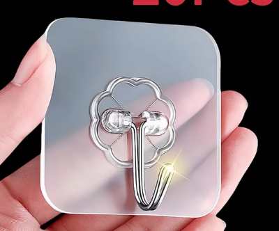 Picture of Wall Hook Hanger 8 Pcs - Transparent