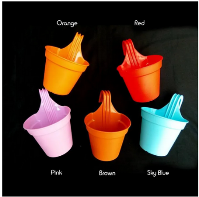 Picture of 12 Cm  grill planters 5 pcs Mix colour