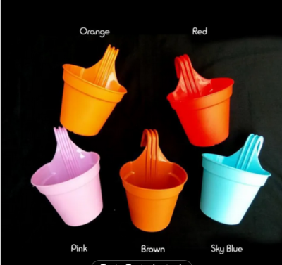 Picture of 12 Cm  grill planters 5 pcs Mix colour