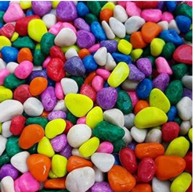 Picture of Multicolour Pebbles Stone for Decoration Garden Plants Pots Home Decor (1KG)