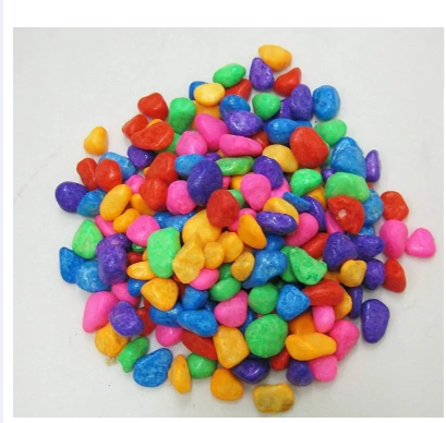 Picture of Color Stone Colourful Glossy Pebbles Stones | Decorative Garden Aquarium & Outdoor Decoration(Multicolour, 1 Kg)