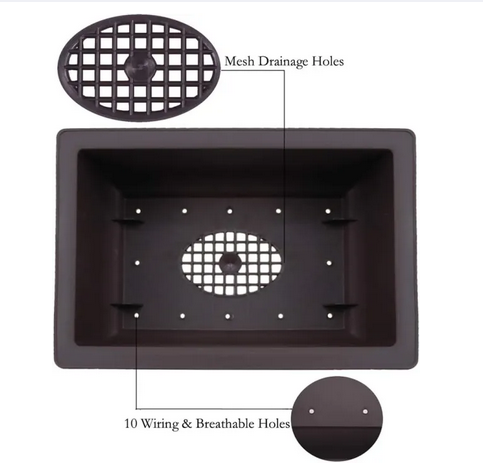 Picture of Bonsai Training Pot 1 Pcs with Humidity Tray - 9 in Training Nursery Pots Kit,