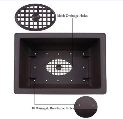Picture of Bonsai Training Pot 1 Pcs with Humidity Tray - 9 in Training Nursery Pots Kit,