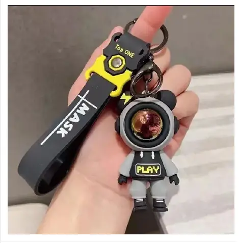 Picture of Key Ring for Girls and Key Chain Astronaut Doll Decorative Key Chain New Lightning Bear Keychain Cartoon Couple Backpack Zipper Pendant Car Electric Key Ring