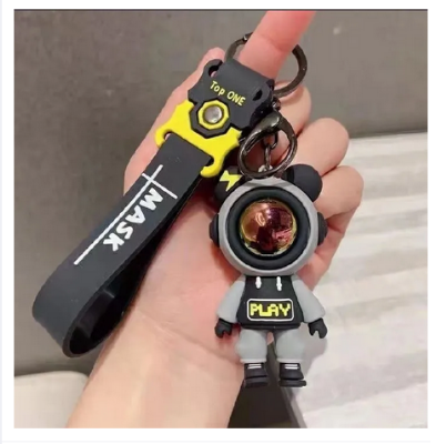 Picture of Key Ring for Girls and Key Chain Astronaut Doll Decorative Key Chain New Lightning Bear Keychain Cartoon Couple Backpack Zipper Pendant Car Electric Key Ring