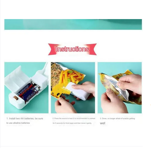 Picture of Portable Mini Sealing Machine, Mini Bag Sealer Handheld Heat Vacuum Sealer, Household Sealing Machine Heat Sealer Capper For Plastic Bags
