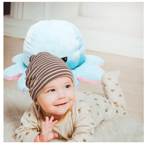 Picture of Octopus Soft Toy, Reversible Soft Toy, Hot Pink