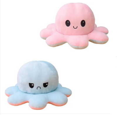 Picture of Octopus Soft Toy, Reversible Soft Toy, Hot Pink