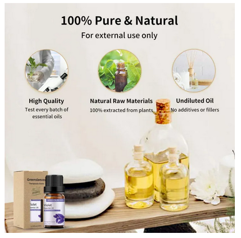 Picture of Violet Essential Oil Set, Pure Violet Aromatherapy Oils for Diffuser, Humidifier - 10ml