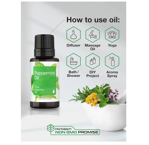 Picture of Peppermint Essential Oil Peppermint Essential Oil For Aromatherapy & Diffuser 10ml