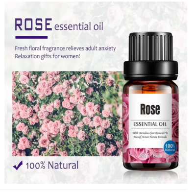 Picture of Rose Essential Oil, Natural Rose Aromatherapy Diffuser Oils, Essential Oils for Diffusers for Home&Humidifier,Anxiety Relief for Adults,Relaxation Gifts