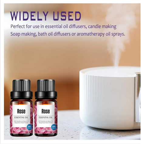 Picture of Rose Essential Oil, Natural Rose Aromatherapy Diffuser Oils, Essential Oils for Diffusers for Home&Humidifier,Anxiety Relief for Adults,Relaxation Gifts