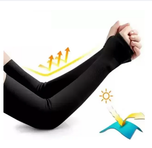 Picture of Hand Sleeves 1 Pair with Thumb for Boys & Girls Sun Protection Sleeves for Men Arm Sleeves for Women for Running