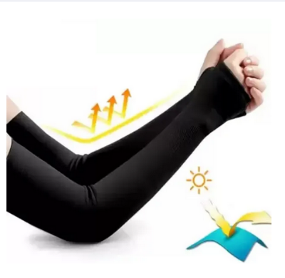 Picture of Hand Sleeves 1 Pair with Thumb for Boys & Girls Sun Protection Sleeves for Men Arm Sleeves for Women for Running