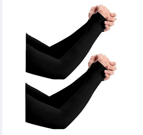 Picture of Hand Sleeves 1 Pair with Thumb for Boys & Girls Sun Protection Sleeves for Men Arm Sleeves for Women for Running