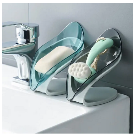 Picture of Self Draining Soap Tray Box Bathroom Soap Dish Kitchen Sponge Holder