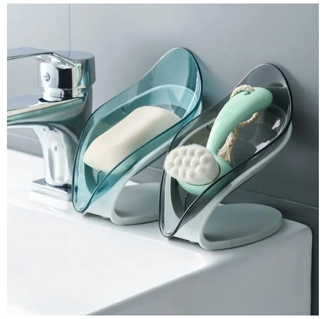 Picture of Self Draining Soap Tray Box Bathroom Soap Dish Kitchen Sponge Holder