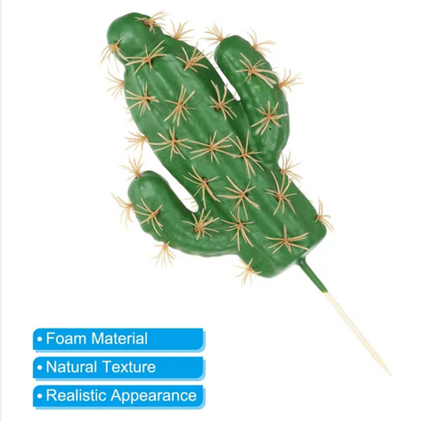 Picture of Artificial Succulents Plants Cactus Decor Unpotted Fake Cactus Plant Bulk for Indoor Home Decoration, Green