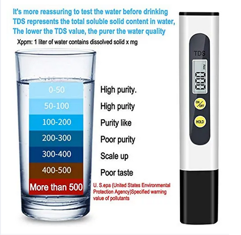 Picture of TDS Meter 3 in 1 EC TDS and Temperature Test Pen , EC Meter & Temperature Meter with ± 2% Accuracy Ideal Water Test Meter