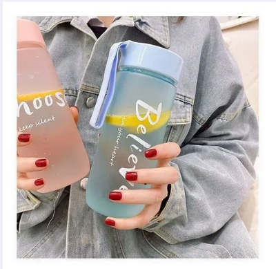 Picture of 600ml Portable Water Cup Couple Mug Large Capacity Sports Water Bottle Outdoor Cold Drinking Bottle Outdoor Sport Water Bottle Large Capacity Lightweight And Portable Water Cup