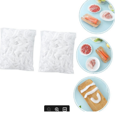 Picture of Disposable Storage Lids (100 pcs bagfor Meal Prep Transparent Food Covers Kitchen Seal Cap Clear Bowl Covers Food Dome Covers Clear Dish Plate Cover Plastic Food Covers