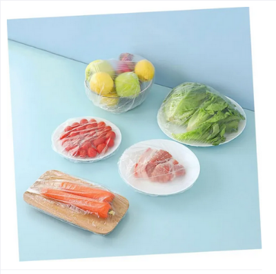 Picture of Disposable Storage Lids (100 pcs bagfor Meal Prep Transparent Food Covers Kitchen Seal Cap Clear Bowl Covers Food Dome Covers Clear Dish Plate Cover Plastic Food Covers