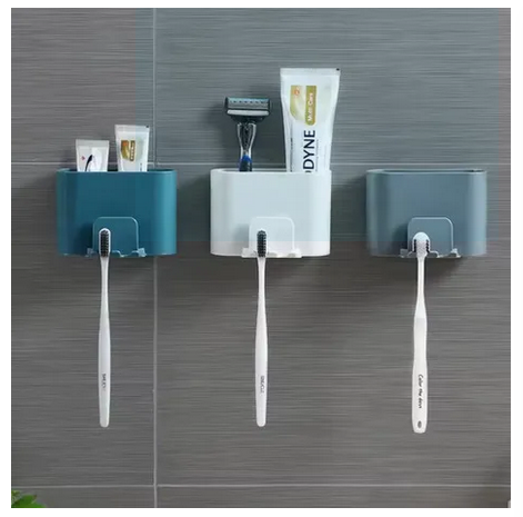 Picture of Wall mounted bathroom organizer 1 pcs for tooth paste and tooth brush