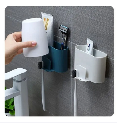 Picture of Wall mounted bathroom organizer 1 pcs for tooth paste and tooth brush