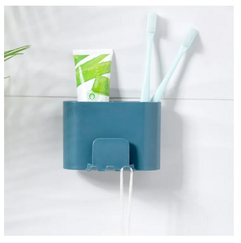 Picture of Wall mounted bathroom organizer 1 pcs for tooth paste and tooth brush