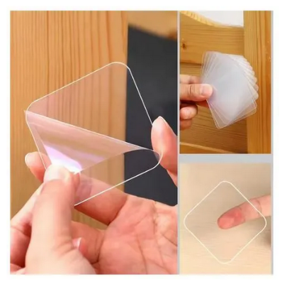 Picture of Double Sided Transparent Tape 20 pcs Strong Self Adhesive Paste Wall Stickers Home Kitchen Bathroom Seamless Waterproof Tapes