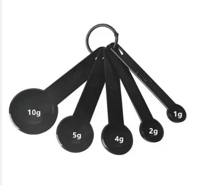 Picture of Measuring Cups & Spoons (Black) 1g to 10g