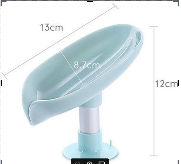 Picture of Soap Holder with Drainage,Soap Dish for Shower,Easy Cleaning Soap Box Container,Leaf Shape Soap Tray,Used in the Kitchen Bathroom and Counter Top