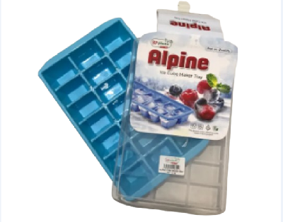 Picture of Ice Cuber Tray With Transparent Lid - (25cm X 17Cm) -Easy to Clean & User-Friendly,21 Cube in