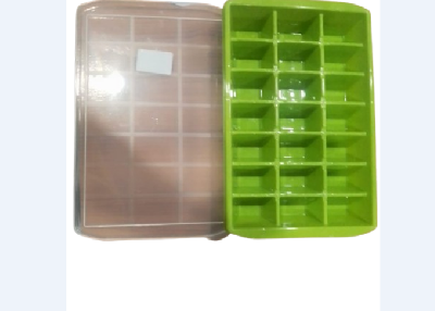 Picture of Ice Cuber Tray With Transparent Lid - (25cm X 17Cm) -Easy to Clean & User-Friendly,21 Cube in