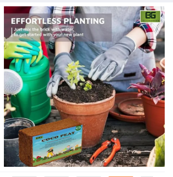 Picture of Coco Peat Block 500gm Compressed Coco Peat Block