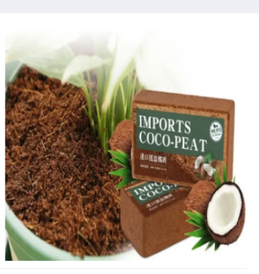 Picture of Coco Peat Block 2 KG Import Dry block Huge expanded block