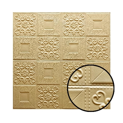 Picture of 3D Pattern Wallpaper for Walls | Soft PE Foam | Self Adhesive | Bedroom, Kitchen, Dining Room, Lobby, Office, Cafe (70 x 70 CM Approx 5.29)