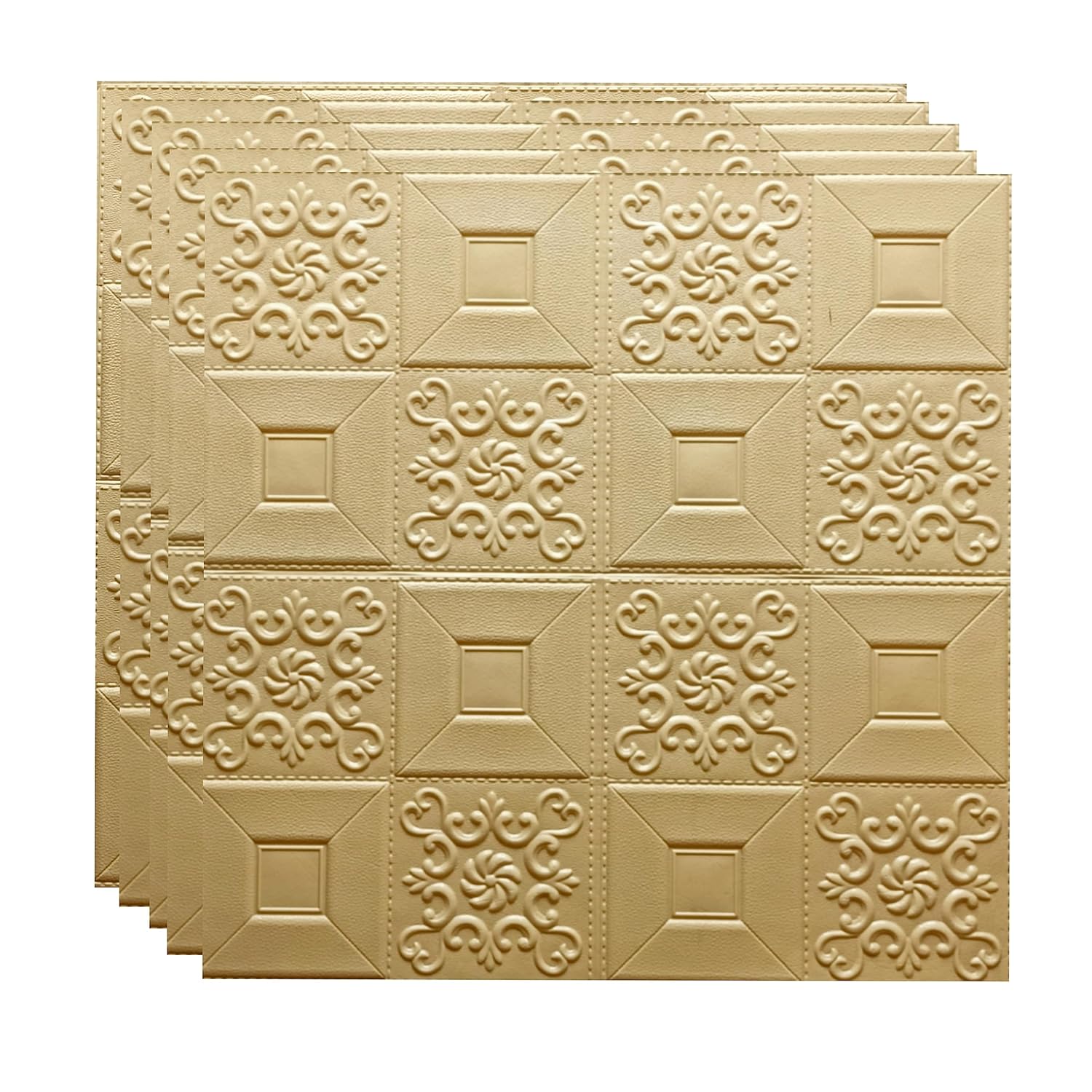 Picture of 3D Pattern Wallpaper for Walls | Soft PE Foam | Self Adhesive | Bedroom, Kitchen, Dining Room, Lobby, Office, Cafe (70 x 70 CM Approx 5.29)