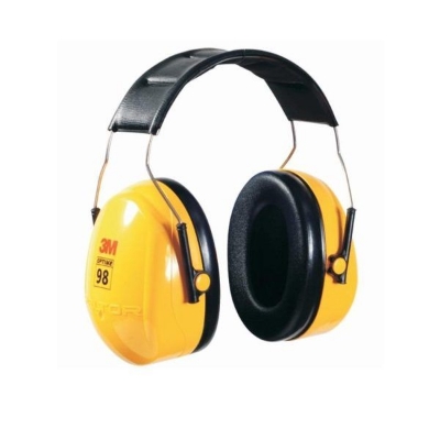 Picture of Hearing Protection, Ear Protectors, NRR 26 dB, Ideal for heavy equipment operations, 3M™ Peltor™ Optime 98 Over the Head Ear muff,