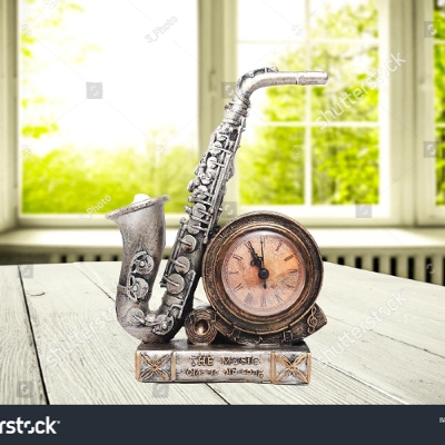 Picture of Saxophone Alarm Clock Instrument Toy Student Desktop Birthday Fashion Home Decor
