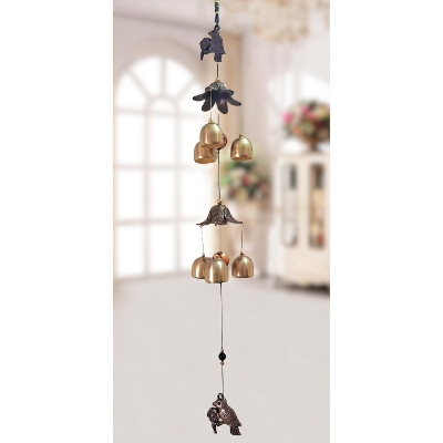 Picture of Wind Chime, Metal Vintage Good Luck Wind Chimes for Outdoor Garden Indoor Room Feng Shui Wind Bell Decoration