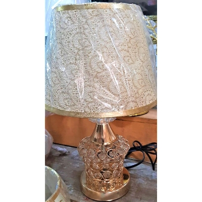 Picture of Transparent Crystal Table Lamps Lights Desk Bedside Standard Lighting Living Room , Bedroom, Lamparas de Mesa 110-240V High 64* Wide 33CM Warm Light