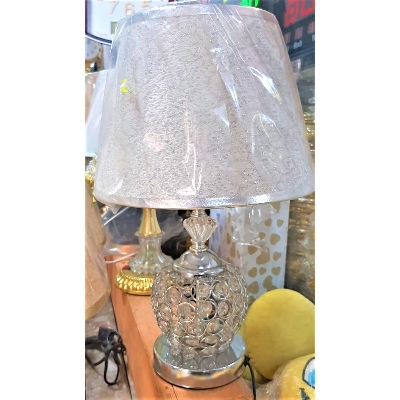 Picture of Transparent Bedroom K9 Crystal Table Lamps Lights Desk Bedside Standard Lighting Living Room Lamparas de Mesa 110-240V High 64* Wide 33CM Warm Light