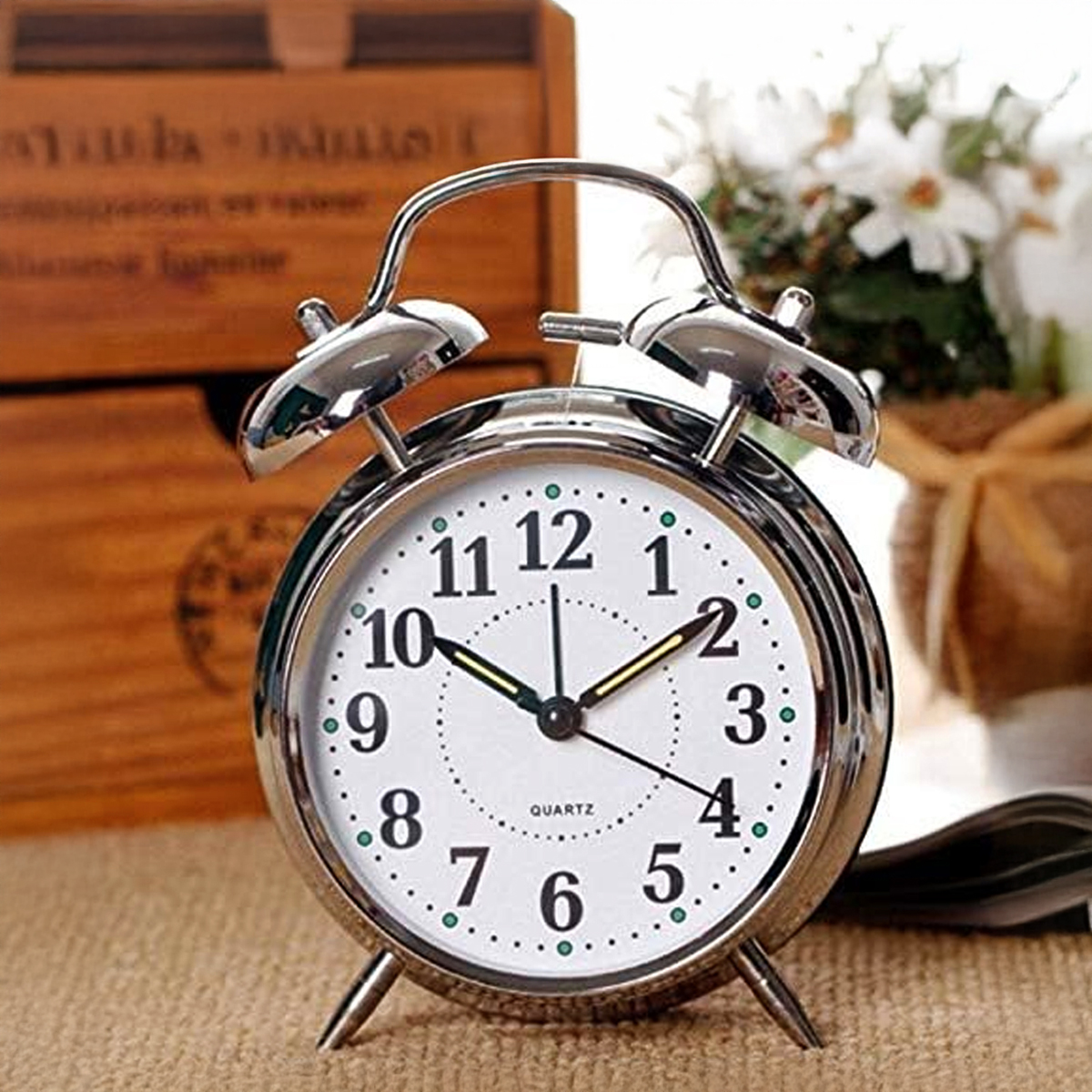 Picture of Alarm Clock/Twin Bell Table Clock - Loud Alarm Clock - Stylish Timekeeping for Home Office & Students - Vintage Retro Classic - wall clock