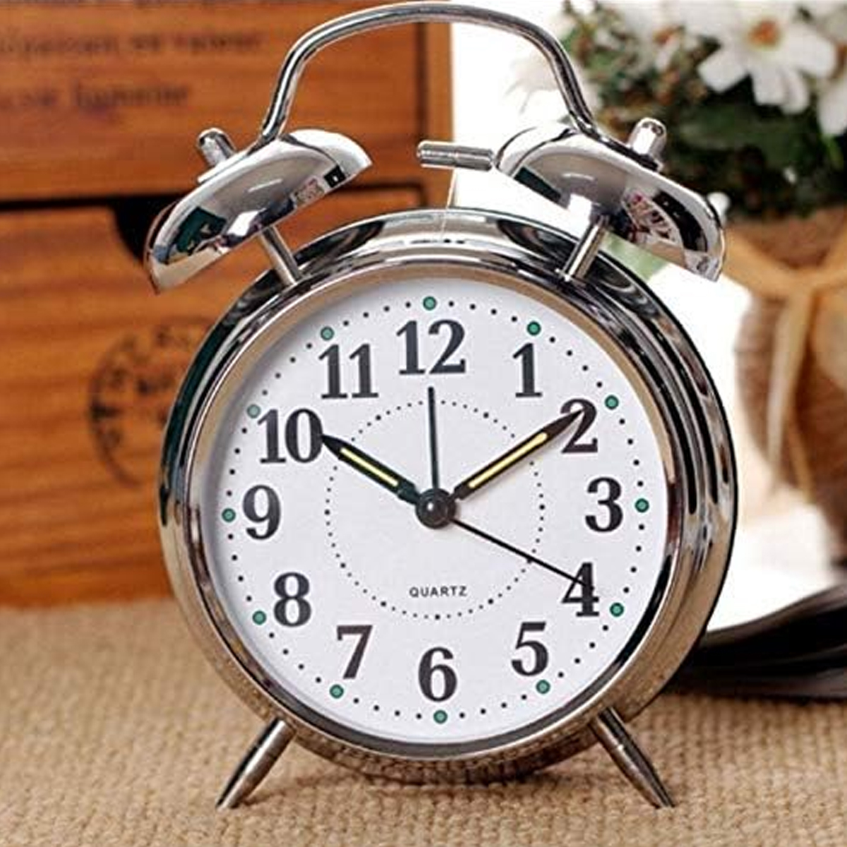 Picture of Alarm Clock/Twin Bell Table Clock - Loud Alarm Clock - Stylish Timekeeping for Home Office & Students - Vintage Retro Classic - wall clock