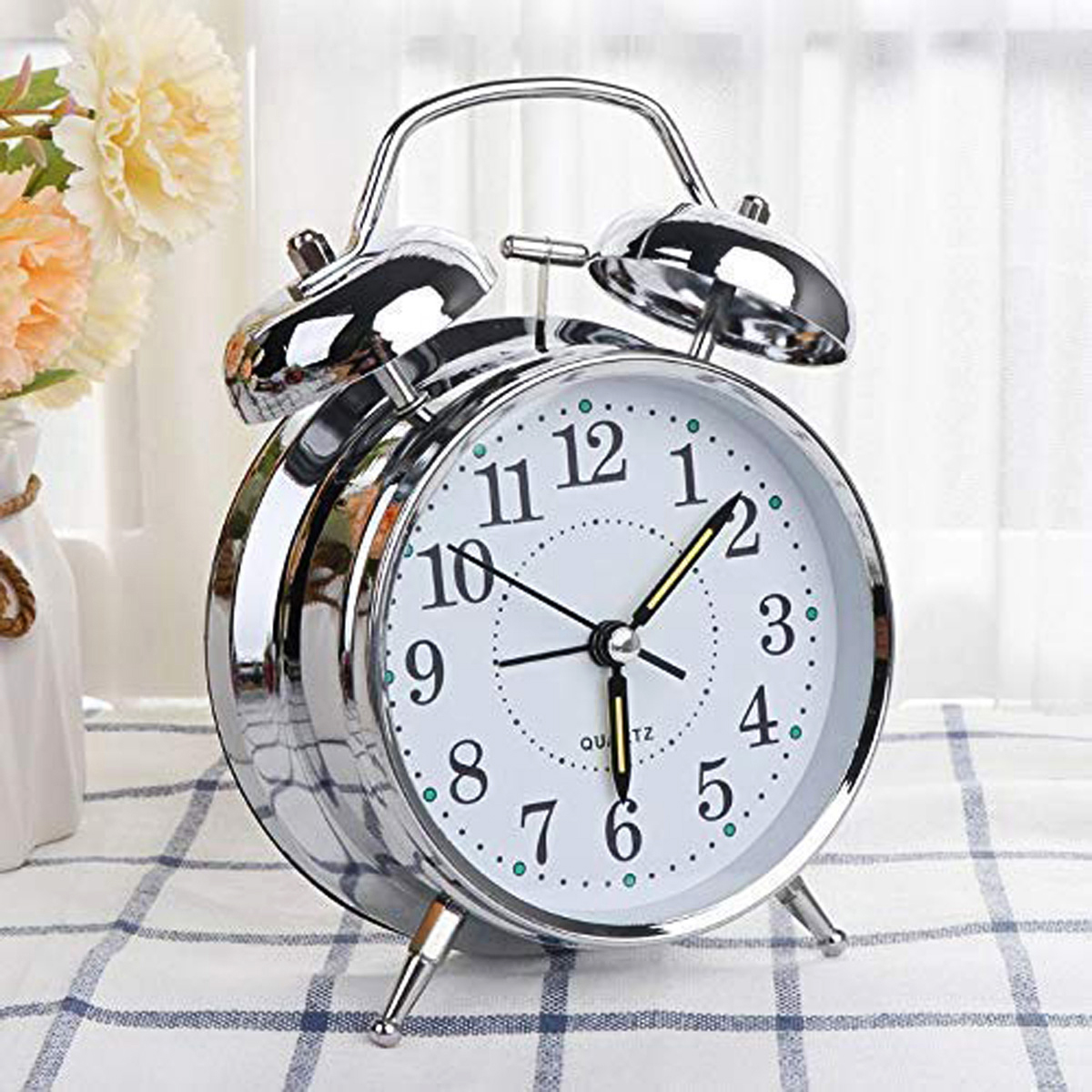 Picture of Alarm Clock/Twin Bell Table Clock - Loud Alarm Clock - Stylish Timekeeping for Home Office & Students - Vintage Retro Classic - wall clock